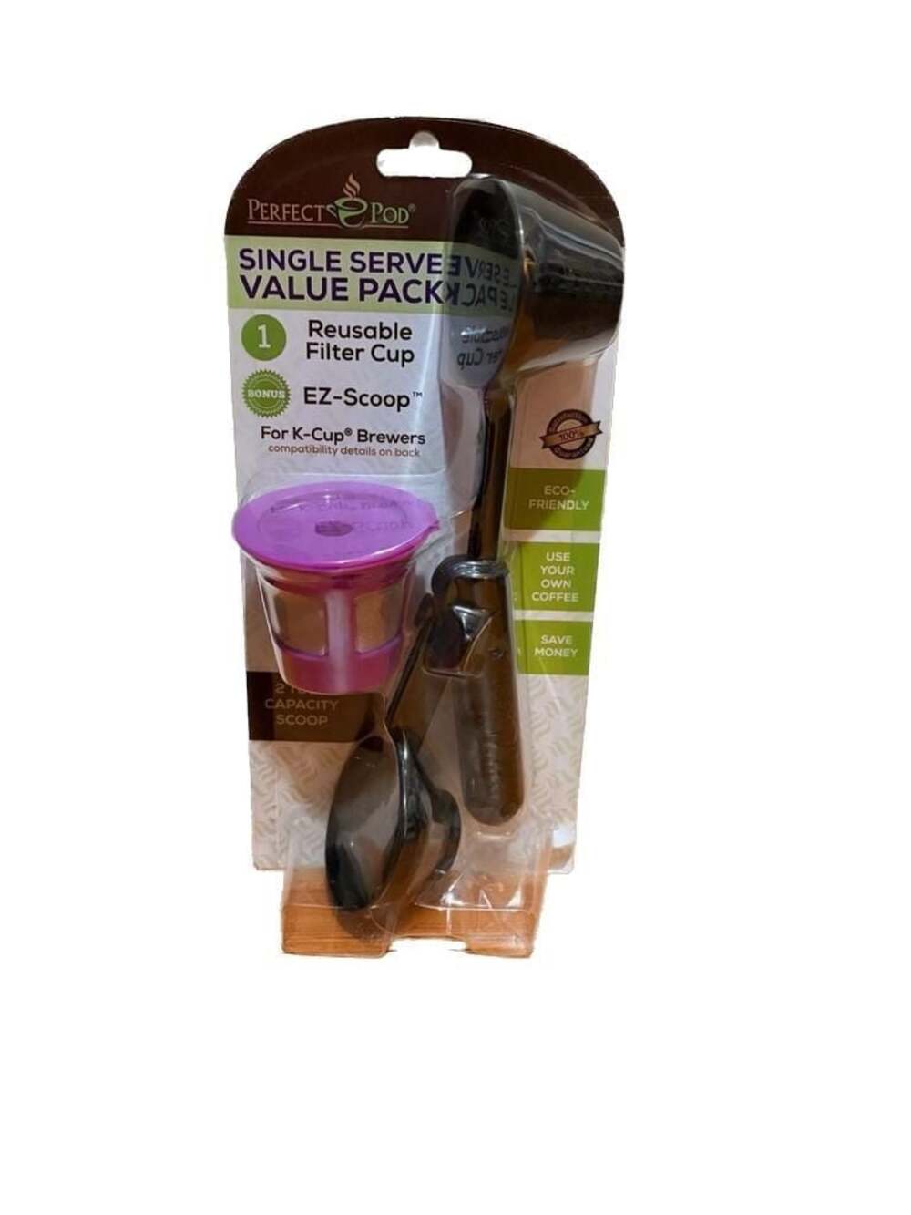 Perfect Pod Single Serve Reusable Filter Cup and EZ-Scoop for K-Cup